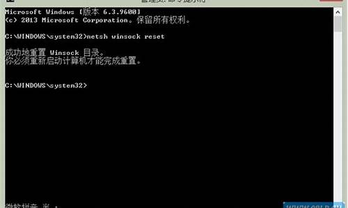 重置winsock目录找不到命令_重置winsock目录后开机黑屏